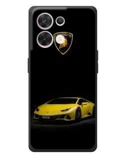 Чехол для OPPO Reno 8 5G с картинкой «Lamborghini желтый акцент»