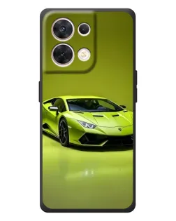 Чехол для OPPO Reno 8 5G с картинкой «Салатовый Lamborghini Huracan»