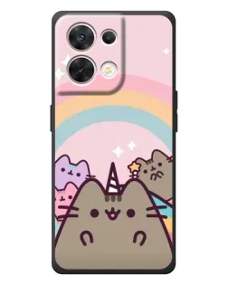 Чехол для OPPO Reno 8 5G с картинкой «Единорог Pusheen»