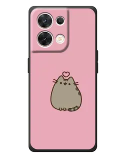 Чехол для OPPO Reno 8 5G с картинкой «Pusheen сердце»