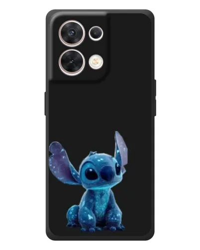 Чехол для OPPO Reno 8 5G с картинкой «Стич на черном»