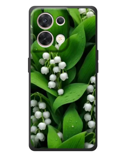 Чехол для OPPO Reno 8 5G с картинкой «Ландыши в зелени»