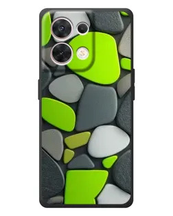 Чехол для OPPO Reno 8 5G с картинкой «Яркая неоновая галька»