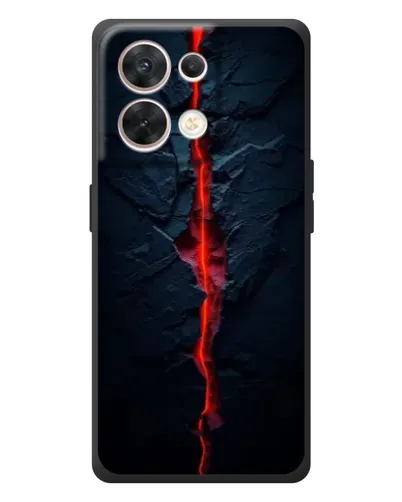 Чехол для OPPO Reno 8 5G с картинкой «Kрасная лавовая трещина»