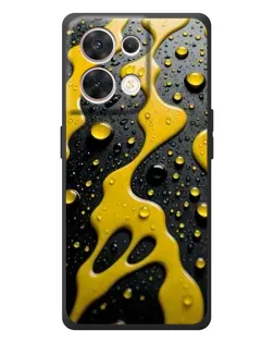 Чехол для OPPO Reno 8 5G с картинкой «Жидкое желтое золото»