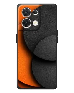 Чехол для OPPO Reno 8 5G с картинкой «Геометрия оранжевых кругов»