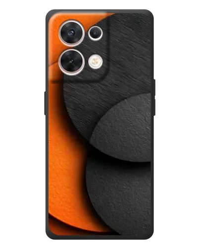Чехол для OPPO Reno 8 5G с картинкой «Геометрия оранжевых кругов»