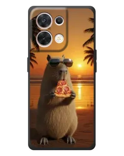 Чехол для OPPO Reno 8 5G с картинкой «Капибара с пиццей» Чехол для OPPO Reno 8 5G с картинкой «Капибара с пиццей»