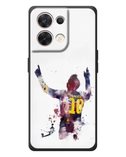 Чехол для OPPO Reno 8 5G с картинкой «Акварельный Месси Барселона»