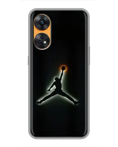Чехол для OPPO Reno 8T с картинкой «Jordan Gradient Logo» Чехол для OPPO Reno 8T с картинкой «Jordan Gradient Logo»