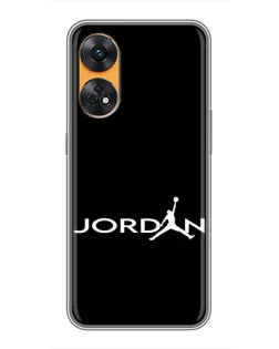 Чехол для OPPO Reno 8T с картинкой «Jordan White Logo»