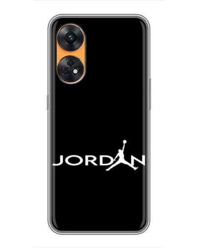 Чехол для OPPO Reno 8T с картинкой «Jordan White Logo» Чехол для OPPO Reno 8T с картинкой «Jordan White Logo»