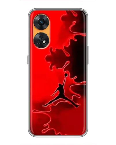 Чехол для OPPO Reno 8T с картинкой «Jordan Red Smoke» Чехол для OPPO Reno 8T с картинкой «Jordan Red Smoke»