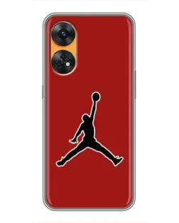 Чехол для OPPO Reno 8T с картинкой «Jordan Red Back»