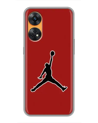 Чехол для OPPO Reno 8T с картинкой «Jordan Red Back» Чехол для OPPO Reno 8T с картинкой «Jordan Red Back»