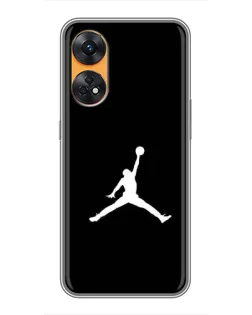 Чехол для OPPO Reno 8T с картинкой «Jordan Silhouette»