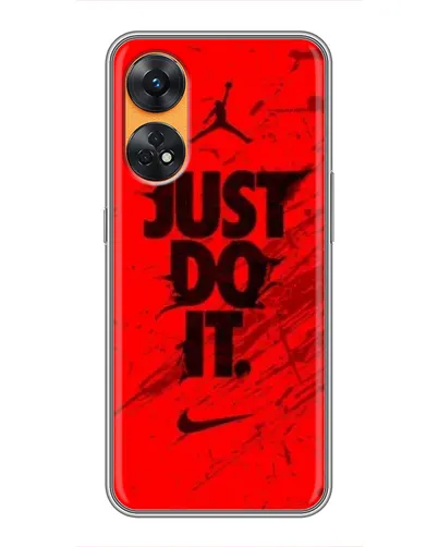 Чехол для OPPO Reno 8T с картинкой «Nike Just Do It» Чехол для OPPO Reno 8T с картинкой «Nike Just Do It»