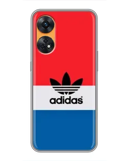 Чехол для OPPO Reno 8T с картинкой «Ретро блоки Adidas»