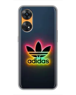 Чехол для OPPO Reno 8T с картинкой «Неоновый Adidas»