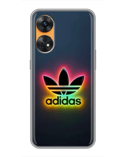Чехол для OPPO Reno 8T с картинкой «Неоновый Adidas» Чехол для OPPO Reno 8T с картинкой «Неоновый Adidas»