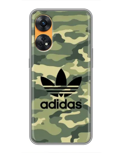 Чехол для OPPO Reno 8T с картинкой «Милитари стиль Adidas» Чехол для OPPO Reno 8T с картинкой «Милитари стиль Adidas»