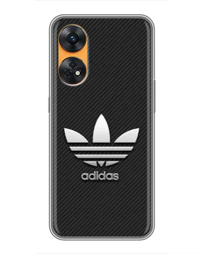 Чехол для OPPO Reno 8T с картинкой «Adidas Карбоновая текстура» Чехол для OPPO Reno 8T с картинкой «Adidas Карбоновая текстура»