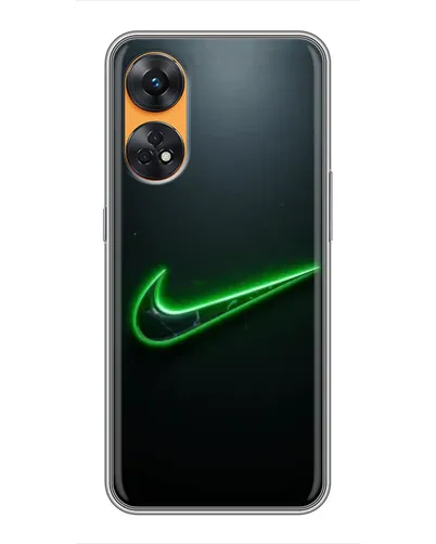 Чехол для OPPO Reno 8T с картинкой «Неоновый контур Nike» Чехол для OPPO Reno 8T с картинкой «Неоновый контур Nike»