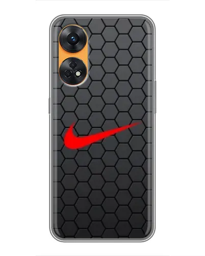 Чехол для OPPO Reno 8T с картинкой «Nike — карбоновая сетка» Чехол для OPPO Reno 8T с картинкой «Nike — карбоновая сетка»