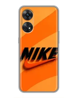 Чехол для OPPO Reno 8T с картинкой «Оранжевый драйв Nike»