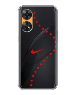 Чехол для OPPO Reno 8T с картинкой «Абстрактный дизайн Nike»