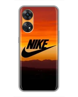 Чехол для OPPO Reno 8T с картинкой «Nike — вечерний горизонт»