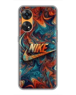 Чехол для OPPO Reno 8T с картинкой «Nike в абстракции»