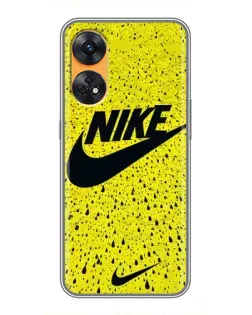 Чехол для OPPO Reno 8T с картинкой «Желтый текстурный Nike»