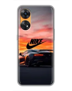 Чехол для OPPO Reno 8T с картинкой «Nike и суперкар»