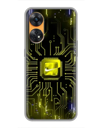 Чехол для OPPO Reno 8T с картинкой «Nike — золотая искра» Чехол для OPPO Reno 8T с картинкой «Nike — золотая искра»