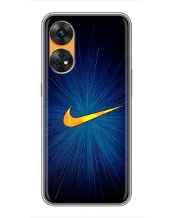Чохол для OPPO Reno 8T з картинкою «Синій пульс Nike» Чохол для OPPO Reno 8T з картинкою «Синій пульс Nike»