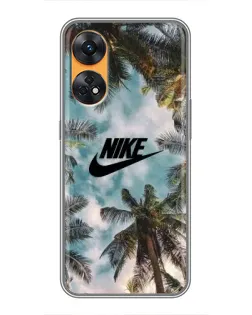 Чохол для OPPO Reno 8T з картинкою «Тропічний принт Nike» Чохол для OPPO Reno 8T з картинкою «Тропічний принт Nike»