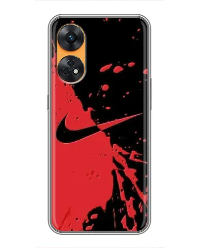 Чохол для OPPO Reno 8T з картинкою «Червоні бризки Nike» Чохол для OPPO Reno 8T з картинкою «Червоні бризки Nike»