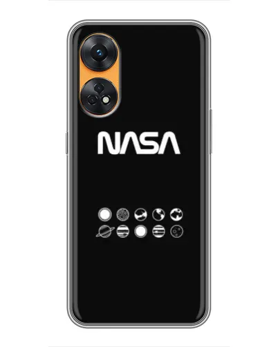 Чехол для OPPO Reno 8T с картинкой «NASA — технический принт» Чехол для OPPO Reno 8T с картинкой «NASA — технический принт»
