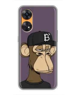 Чехол для OPPO Reno 8T с картинкой «Bored Ape в кепке»