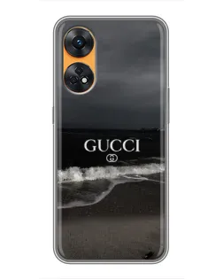 Чехол для OPPO Reno 8T с картинкой «Gucci — морской прибой»