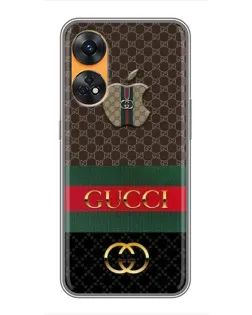 Чехол для OPPO Reno 8T с картинкой «Gucci — брендированный десерт»