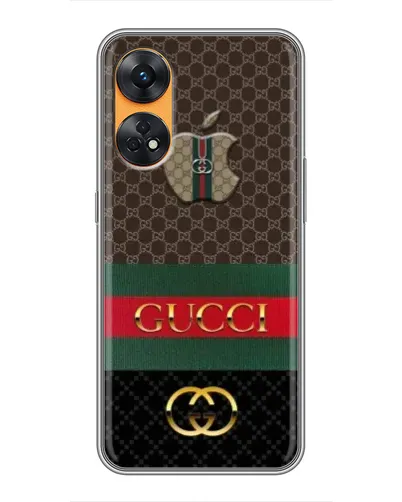 Чехол для OPPO Reno 8T с картинкой «Gucci — брендированный десерт» Чехол для OPPO Reno 8T с картинкой «Gucci — брендированный десерт»