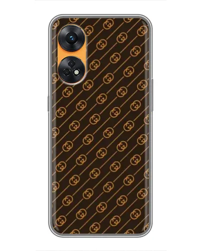 Чехол для OPPO Reno 8T с картинкой «Gucci — золотые диагонали» Чехол для OPPO Reno 8T с картинкой «Gucci — золотые диагонали»