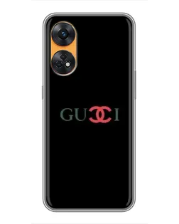 Чехол для OPPO Reno 8T с картинкой «Gucci — красный градиент»