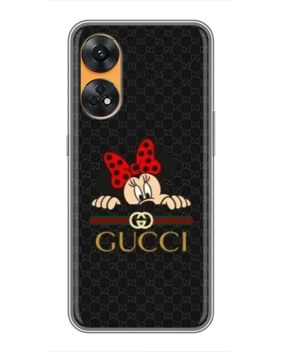 Чехол для OPPO Reno 8T с картинкой «Минни Маус Gucci — черный» Чехол для OPPO Reno 8T с картинкой «Минни Маус Gucci — черный»