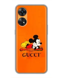 Чохол для OPPO Reno 8T з картинкою «Міккі Маус Gucci — помаранч» Чохол для OPPO Reno 8T з картинкою «Міккі Маус Gucci — помаранч»