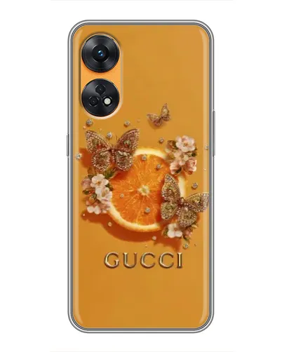 Чохол для OPPO Reno 8T з картинкою «Gucci — золоті метелики» Чохол для OPPO Reno 8T з картинкою «Gucci — золоті метелики»