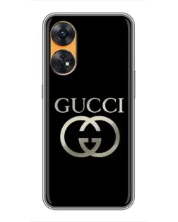 Чохол для OPPO Reno 8T з картинкою «Gucci — золото на чорному» Чохол для OPPO Reno 8T з картинкою «Gucci — золото на чорному»