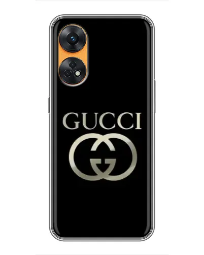 Чохол для OPPO Reno 8T з картинкою «Gucci — золото на чорному» Чохол для OPPO Reno 8T з картинкою «Gucci — золото на чорному»